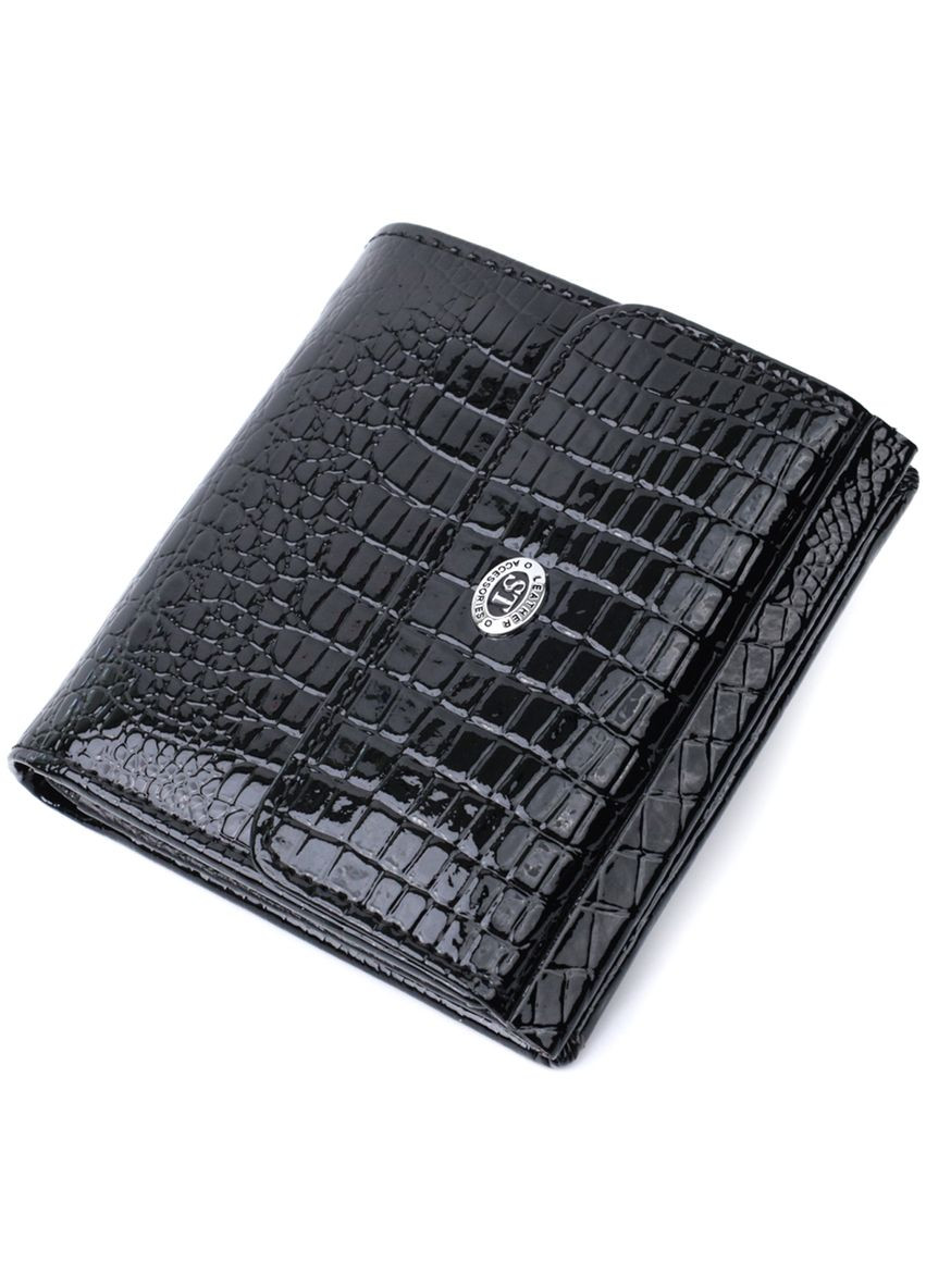Женский кошелек из натуральной кожи с монетницей 22706 Черный st leather (306881798)