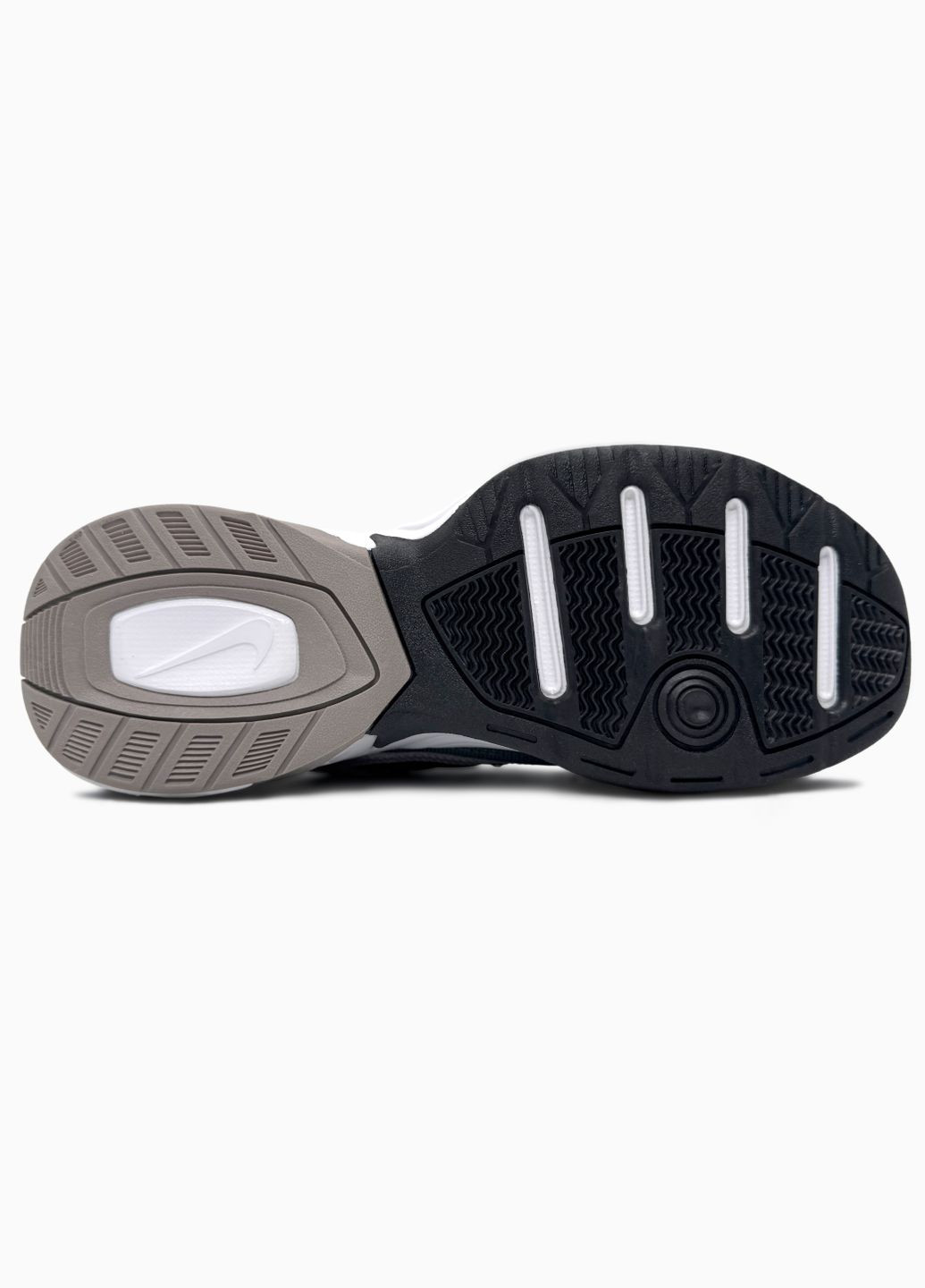 Серые демисезонные кроссовки мужские и женские nike m2k tekno grey white black | найк м2к техно серые No Brand