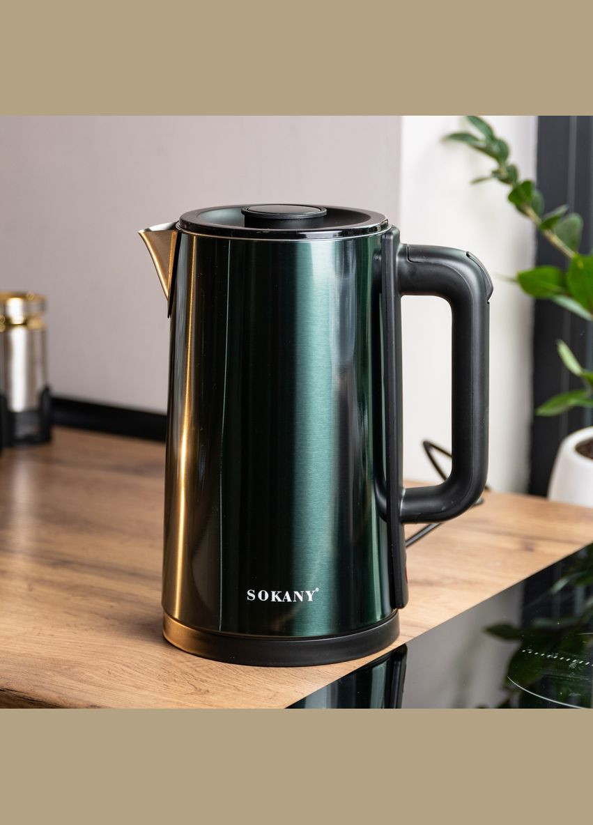 Электрочайник из нержавеющей стали SK-09018 дисковый 3 л 2000Вт. Sokany (302146245)