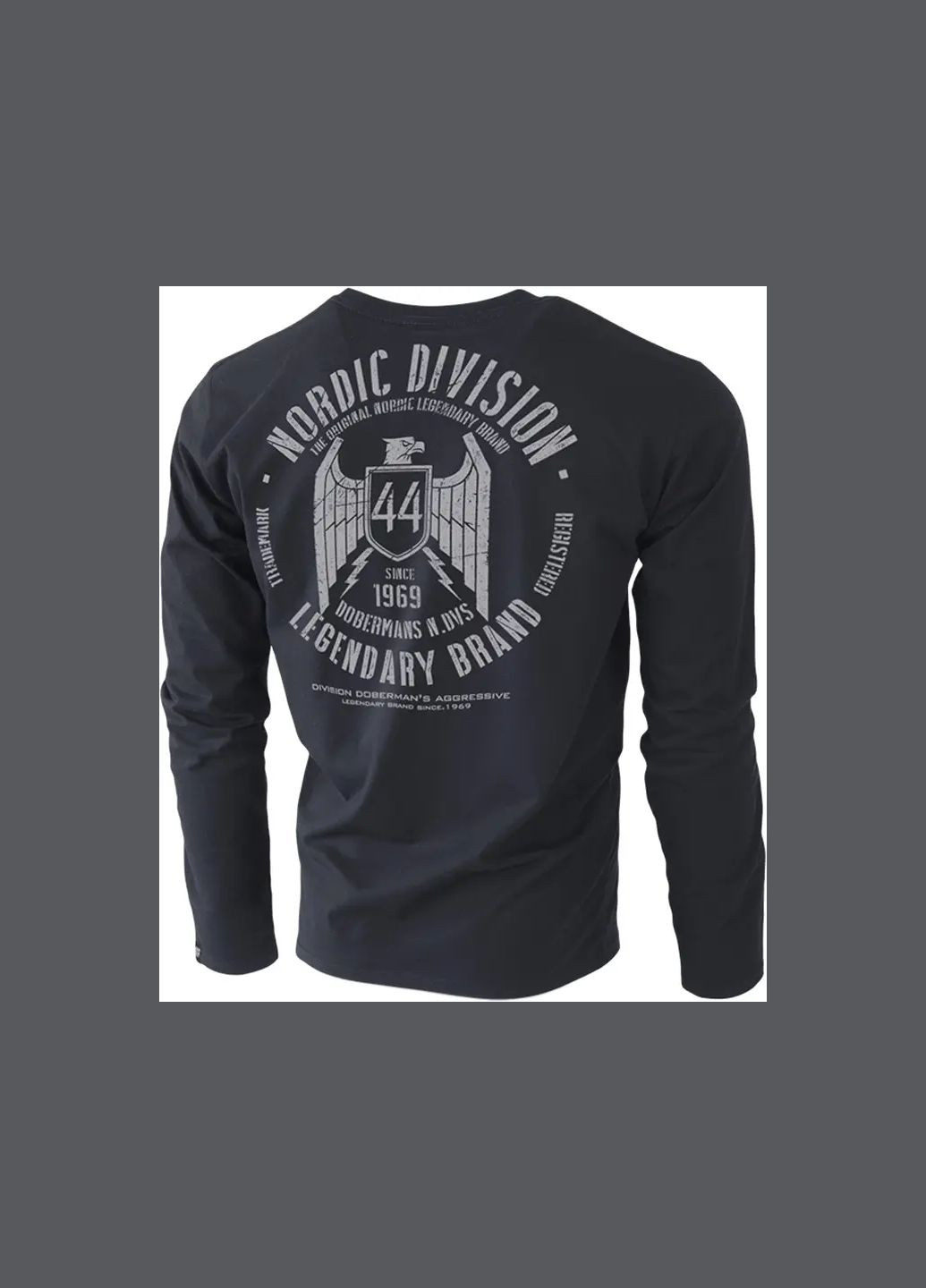 Чорна лонгслів nordic division ls91bk black Dobermans Aggressive