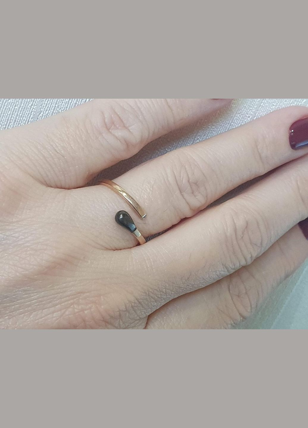 Золоте кільце Сірник з емаллю та фіанітом. 700614-ЧРР Харківська ювелірна фабрика (332174235)