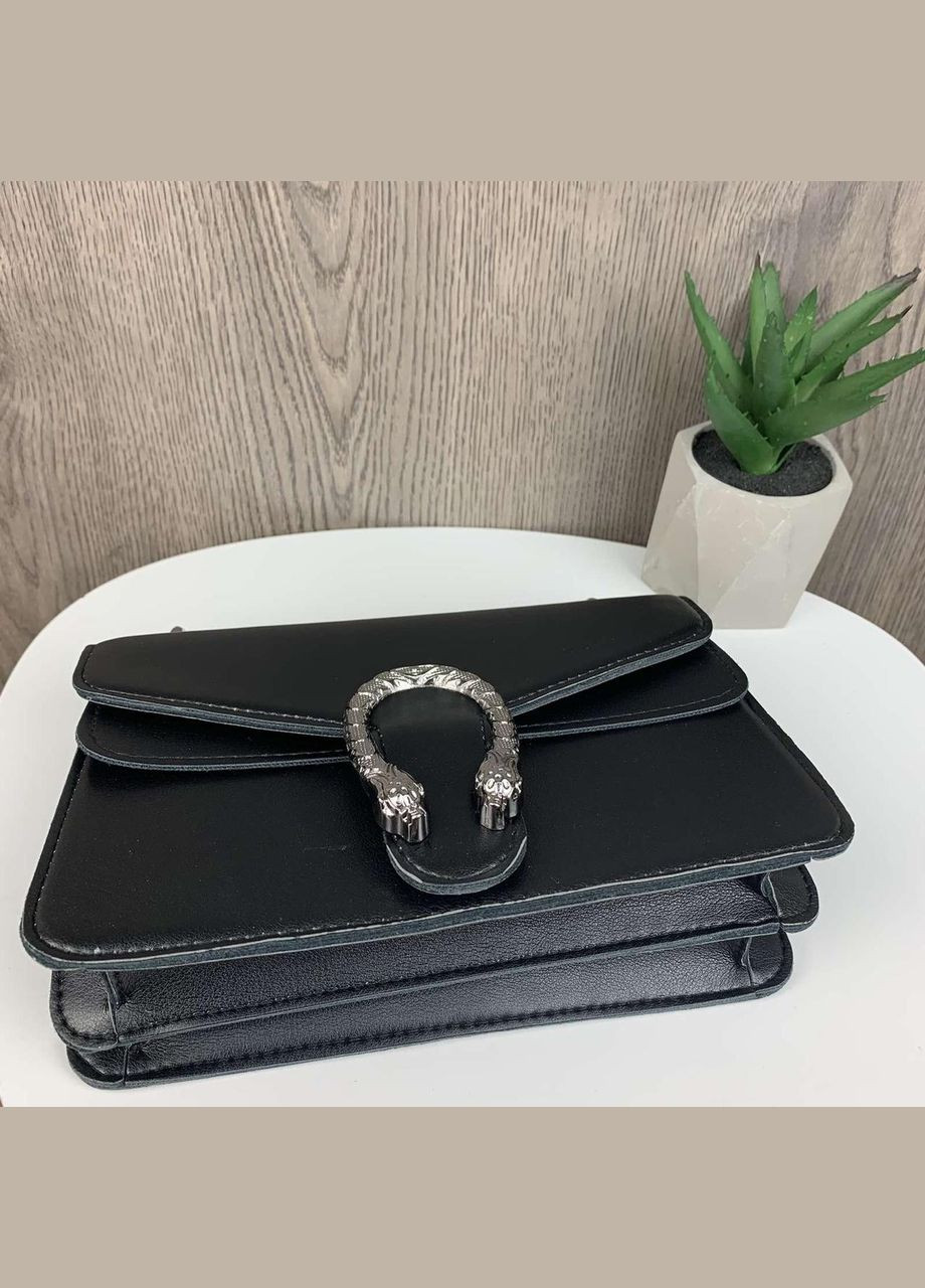 Дитяча міні сумочка клатч із підковою в стилі Гучі, сумка на плече чорна молочна Чорний No Brand (334730953)