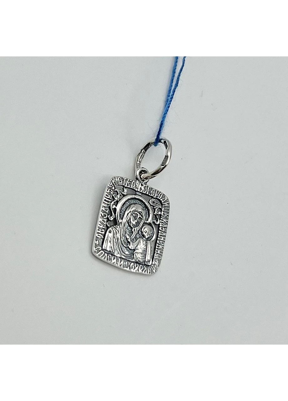 Православная ладанка серебряная "Богородица с младенцем" 1,12 г No Brand (369737431)