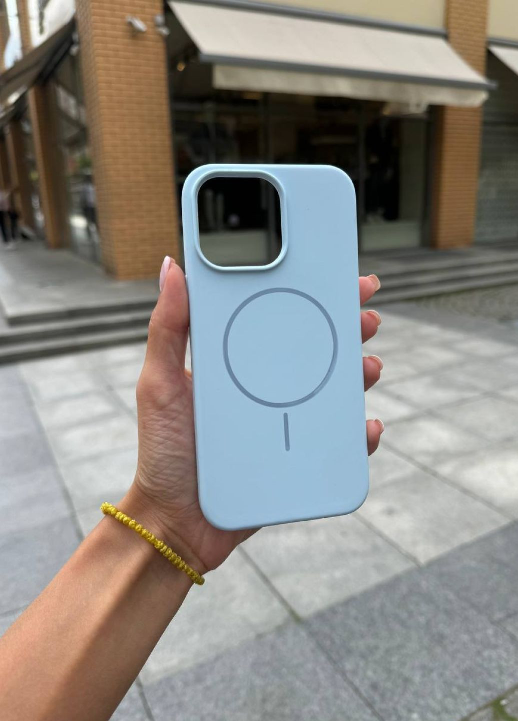 Чехол силиконовый с MagSafe для iPhone 14 Pro Blue / чехол айфон 14 про голубой магсейф No Brand (347590622)