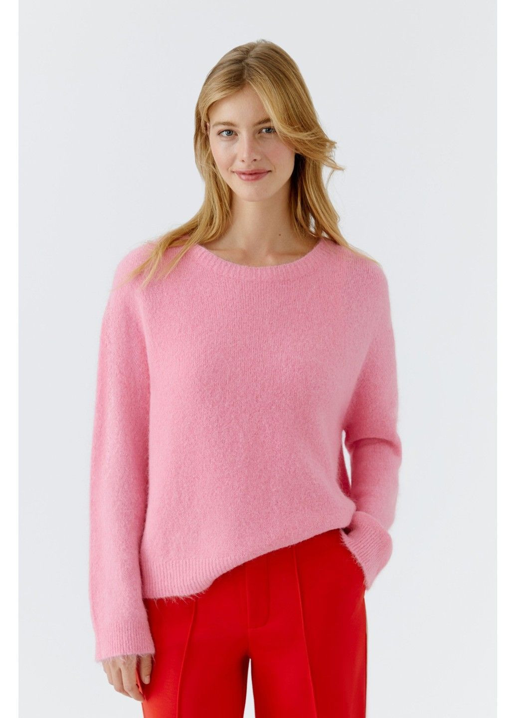 Розовый демисезонный женский джемпер розовый джемпер Oui