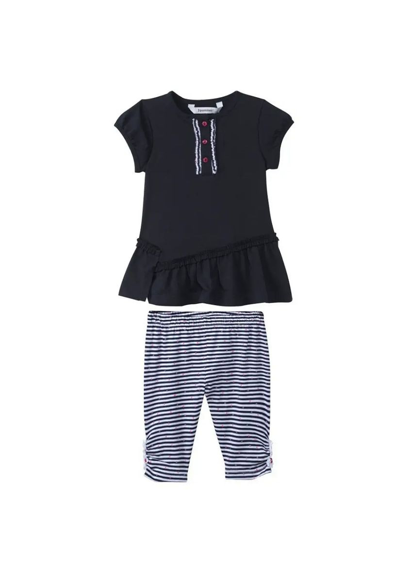 Синий летний костюм летний для девочки 37012 синий 3 Pommes