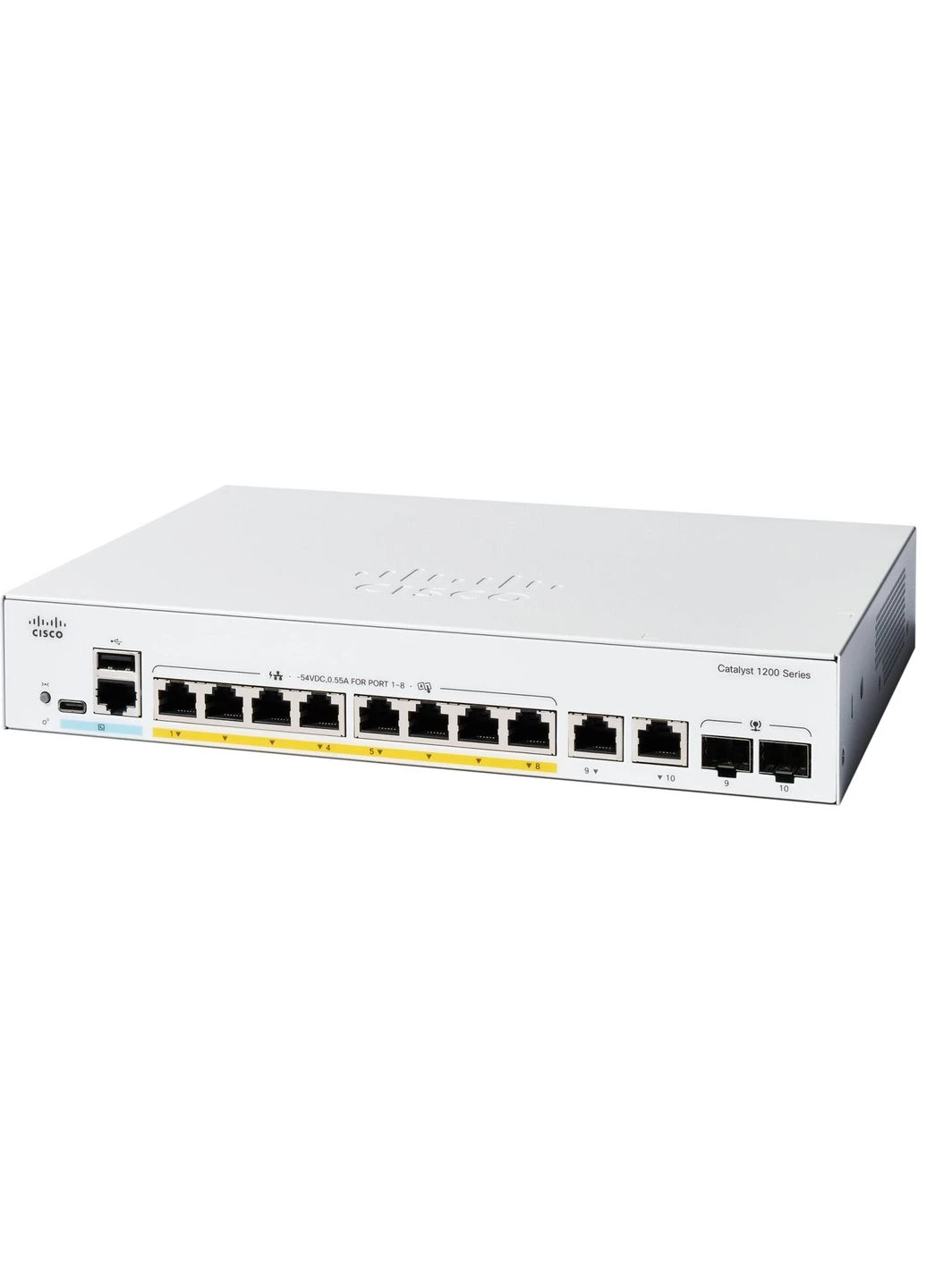 Коммутатор Catalyst 1200 8xGE, PoE, Ext PS, 2x1G Combo Cisco (386700620)
