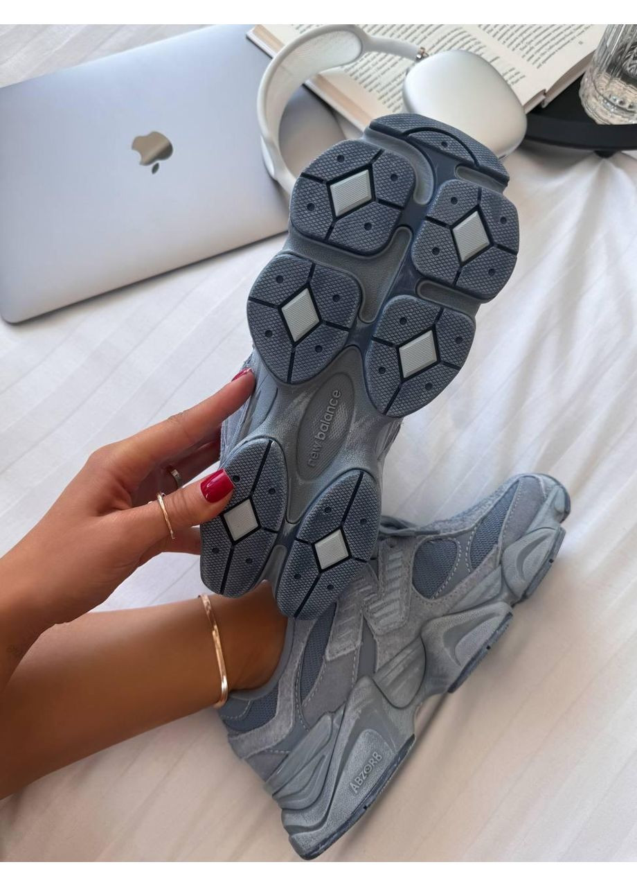 Белые демисезонные кроссовки мужские new balance 9060 washed blue нью беланс 9060 No Brand