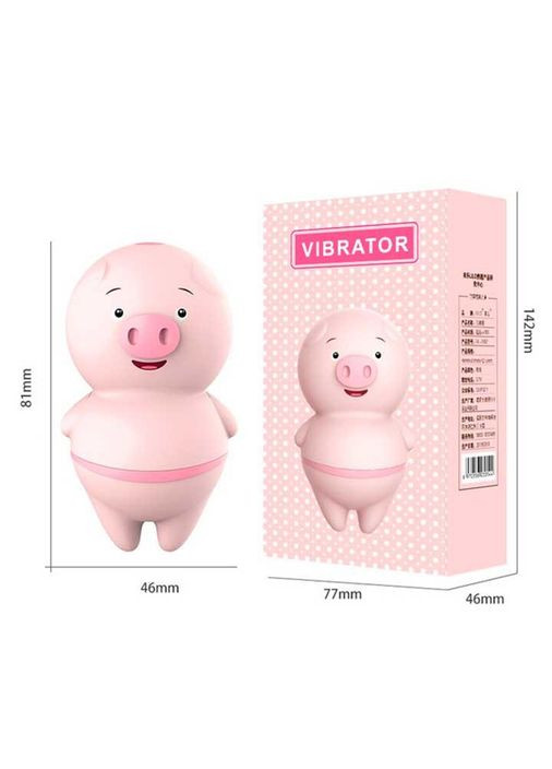 Вибратор-язык для клитора и сосков Свинка - Розовый – Вибраторы No Brand (370611911)