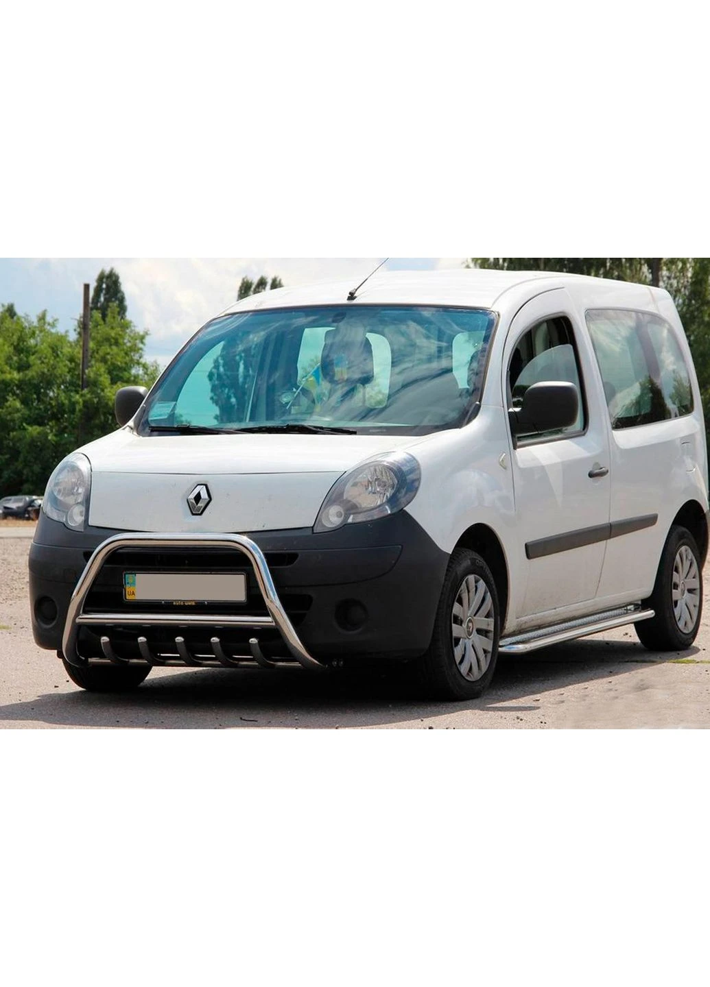 Кенгурятник WT003/004 (нерж.) без напису, 60 мм для Renault Kangoo 2008-2020 рр CAN (389057419)