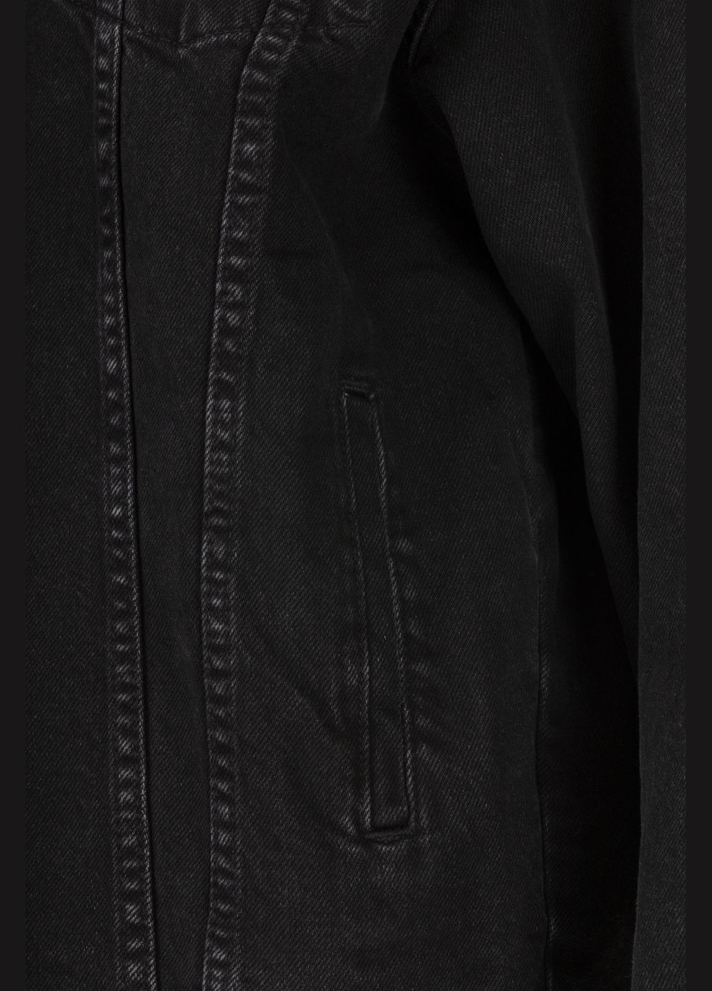 Чорна демісезонна куртка джинсова Zeo Basic