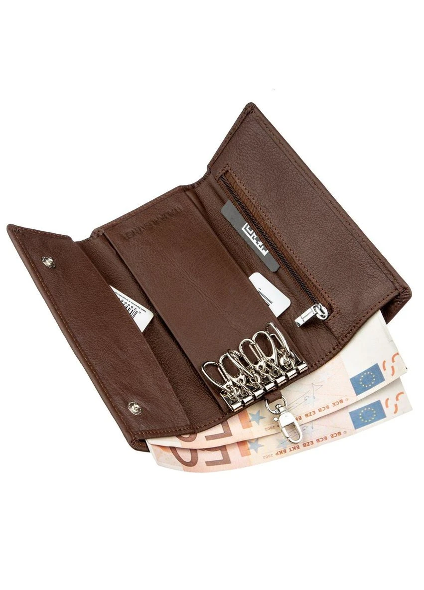 Чоловік універсалний гаманець з ключницею 18840 Коричневий st leather (298570842)