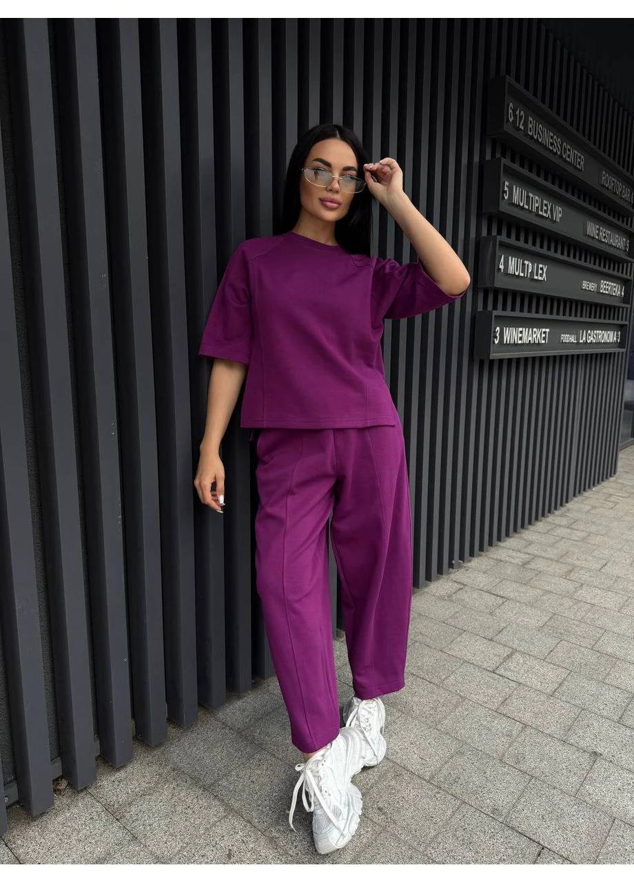 Костюм Lacoste с футболкой с разрезами и штанами-багги - ‼️Замеры в описании‼️ GD/GL Модний простір (396250616)