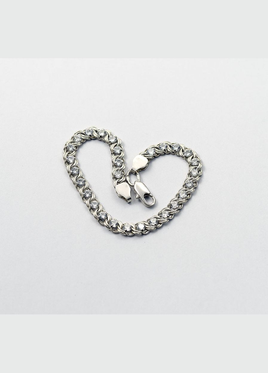Браслет на руку с камнями 8028 SE, размер Maxi Silver (341539872)