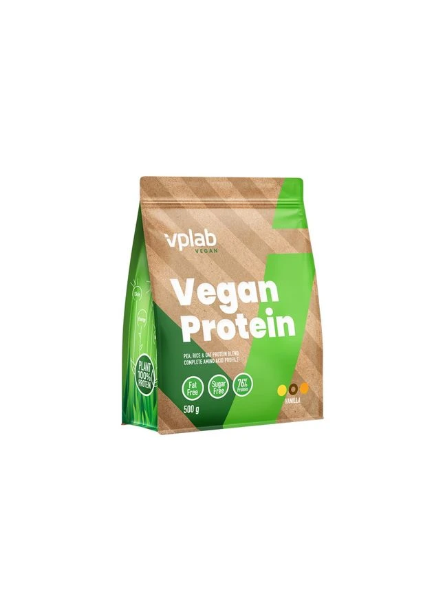 Протеїн Vegan Protein, 500 грам - Ваніль VPLab Nutrition (383359829)