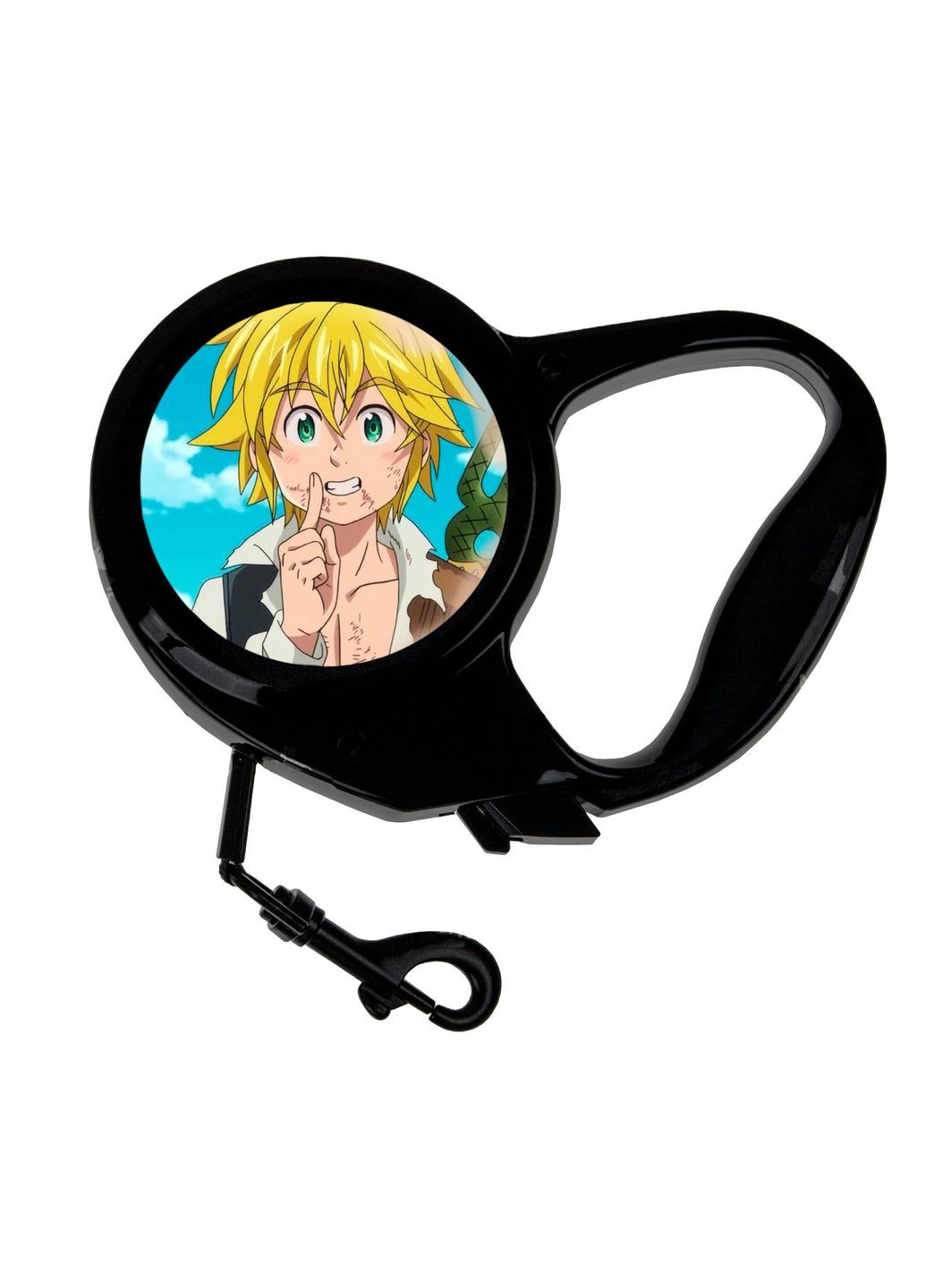 Повідець-рулетка для тварин із принтом Аніме Сім смертних гріхів #0010 3 м чорний No Brand (309156488)