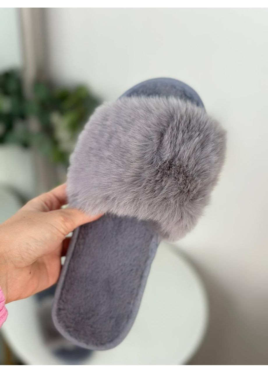 Серые тапочки No Brand