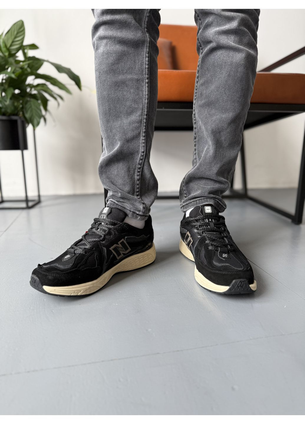 Черные демисезонные кроссовки мужские new balance 1906d black beige gore-tex нью беланс 1906d No Brand