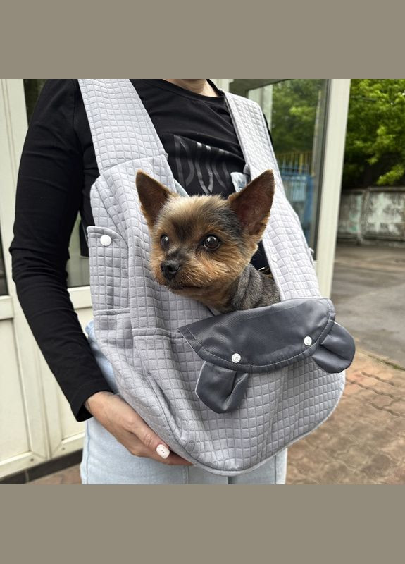 Нагрудная сумка-переноска для кошек и собак 2307MSML1185 кенгуру Gray шт. Lesko (356500286)