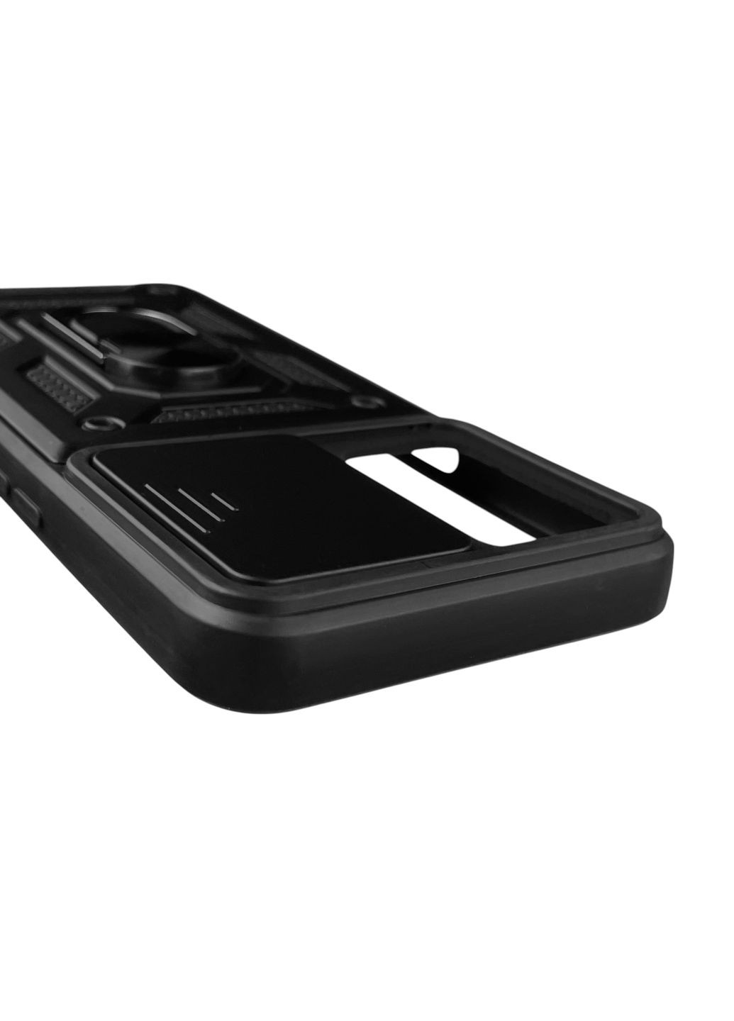 Чохол для A55 броньований з кільцем-тримачем підставкою зі шторкою на оппо а55 чорний rg1 Oppo (366229326)