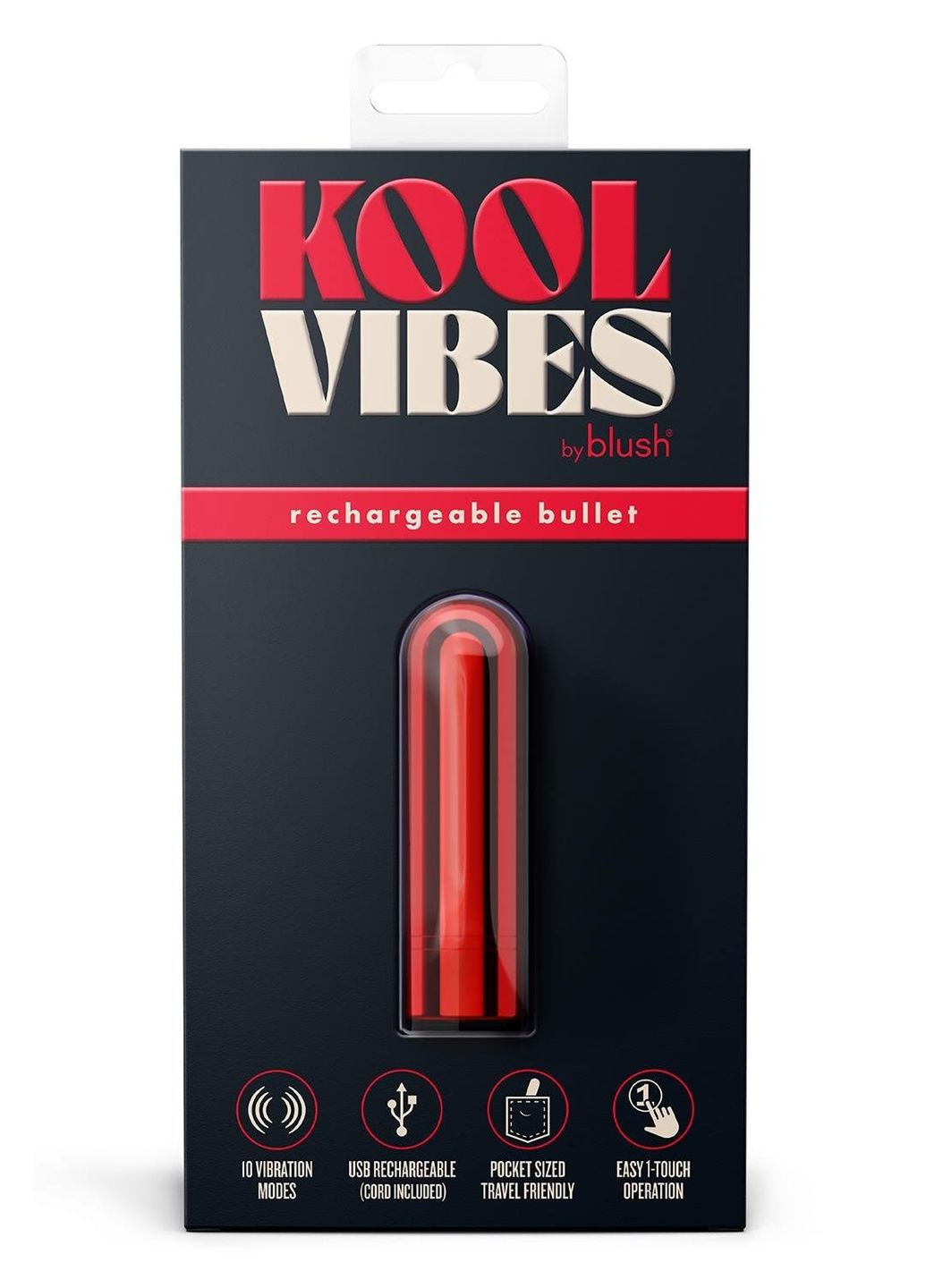 Перезаряжаемый мини-шар Kool Vibes Cherry красный Blush (328288012)