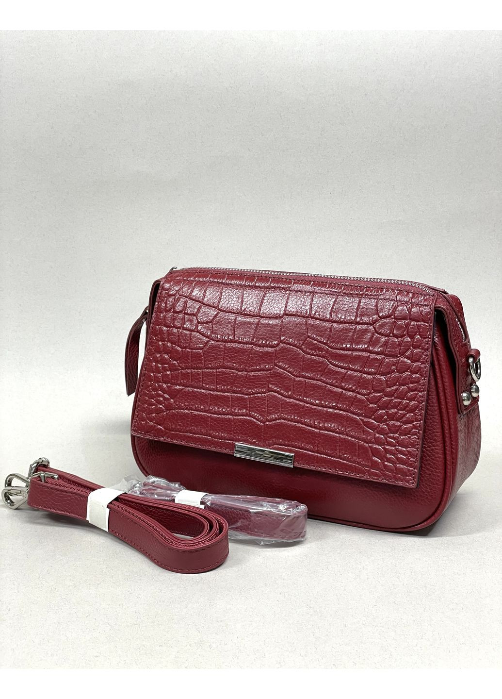 Сумка жіноча натуральна шкіра тиснення крокодил кросбоді Genuine Leather Кросбоді (361292169)