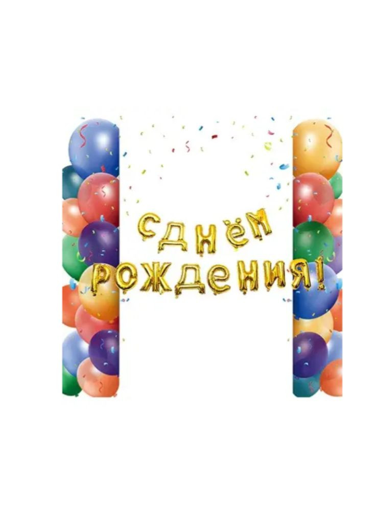 Кульки З Днем Народження 16 дюймів золотистий Jannet кулька (336904451)