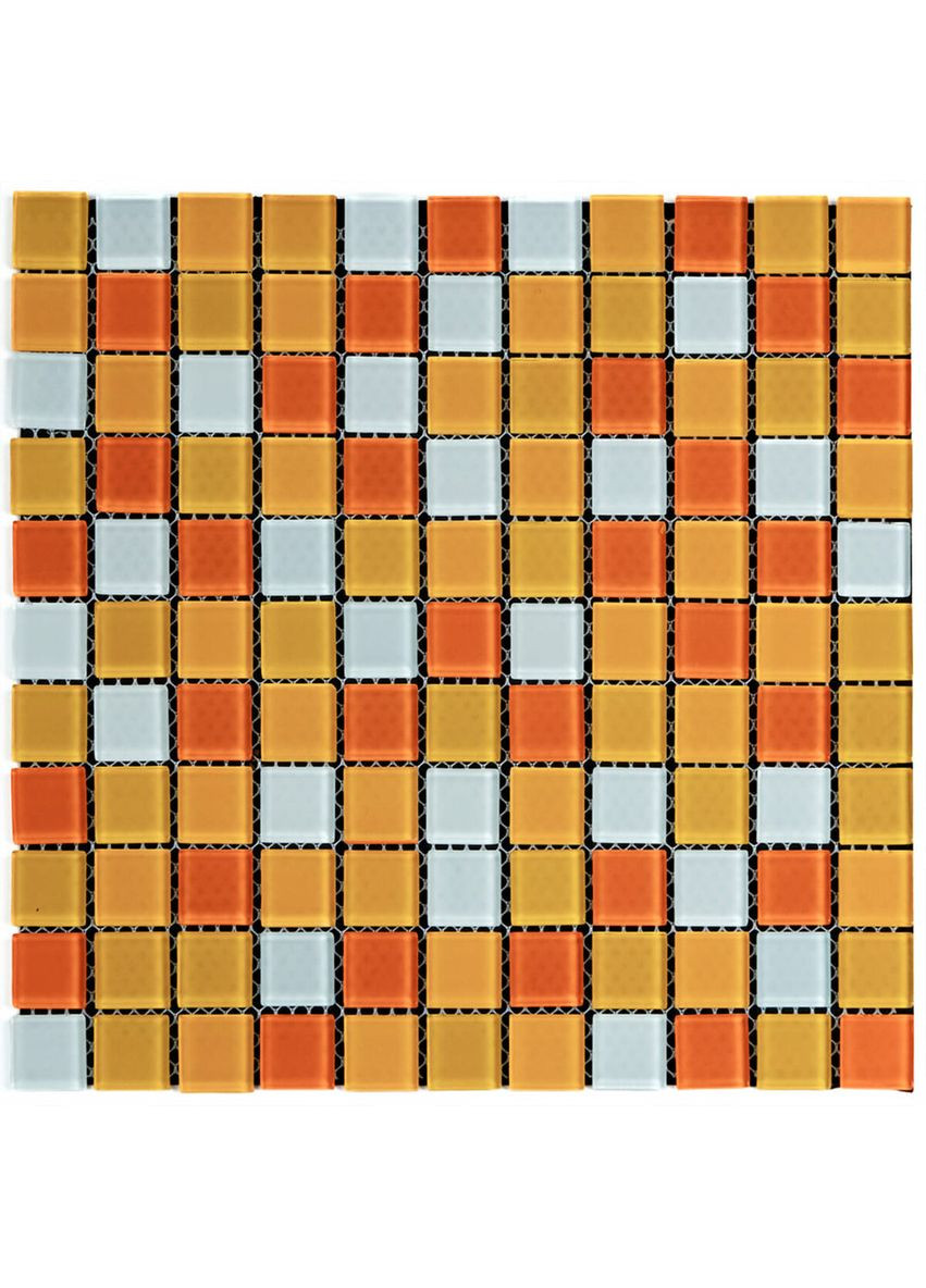 Мозаїка з декоративного скла 298х298х4,5мм Оранж StickerWall-SW-00002360 Sticker Wall (369166078)