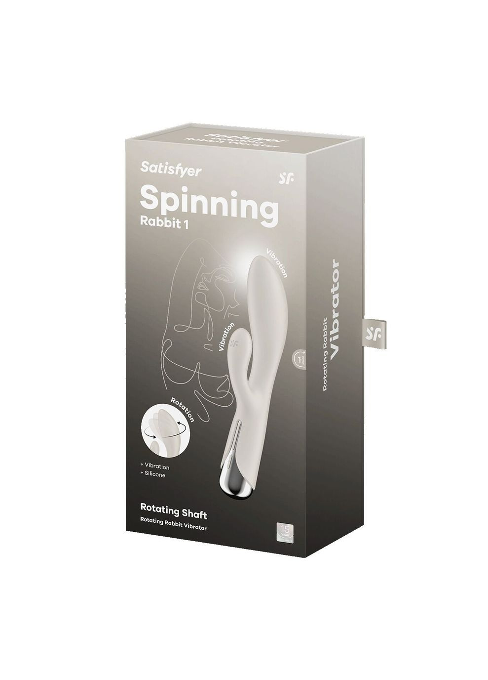 Вібратор-кролик Spinning Rabbit 1, 20 см (білий) Satisfyer (376224382)