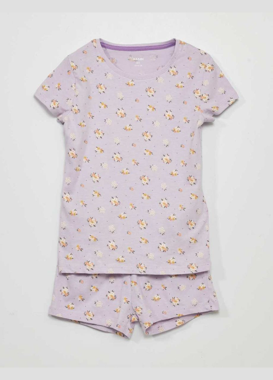 Сиреневая всесезон пижама (комплект),сиреневый в узоры, Kiabi