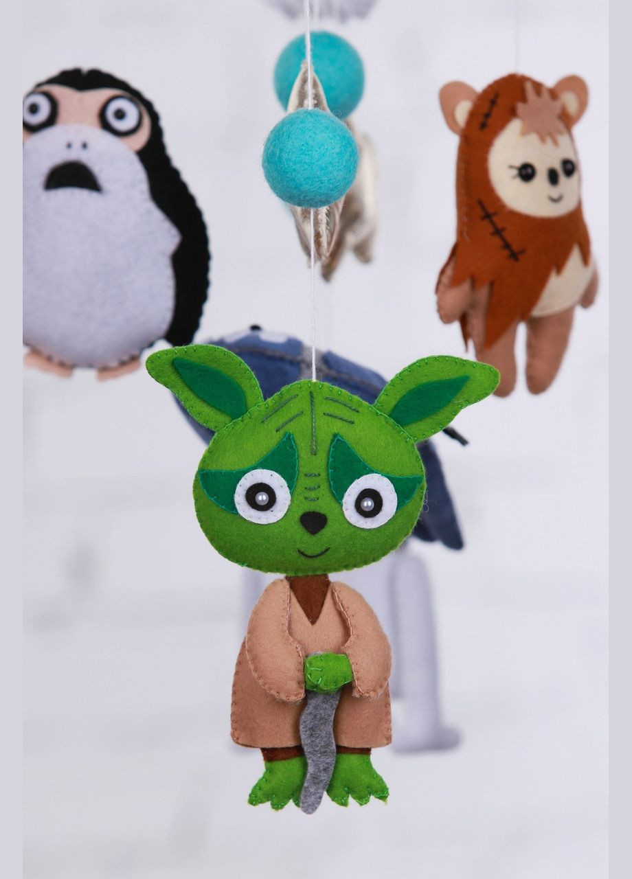 Дитячий мобіль на ліжечко для немовлят WooolyWool «Прибульці» No Brand (342757834)