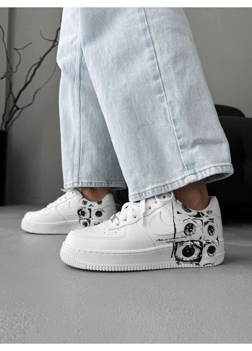 КРОСІВКИ ЖІНОЧІ NIKE AIR FORCE 1 LOW Х COMME DES GARÇONS SUPREME НАЙК АІР ФОРС 1 ПРЕМІУМ No Brand комбіновані демісезони (368858361)