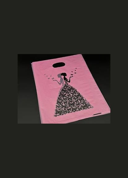 Подарункові поліетиленові пакети 20х25см Метелики. Колір розовий. (BGN-225-2) No Brand (336183975)