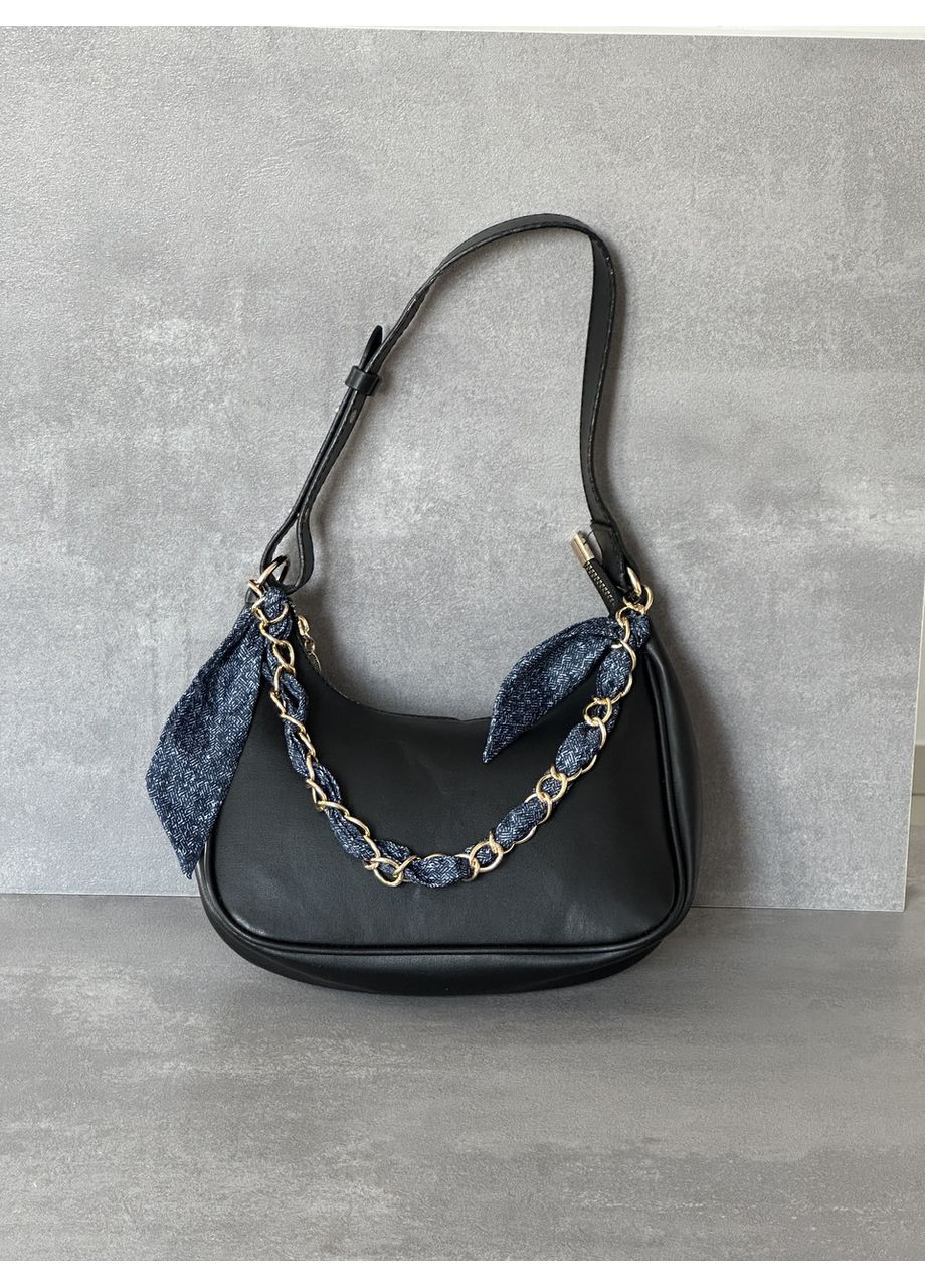 Сумка жіноча маленька з цепочкою чорна No Brand (356178915)