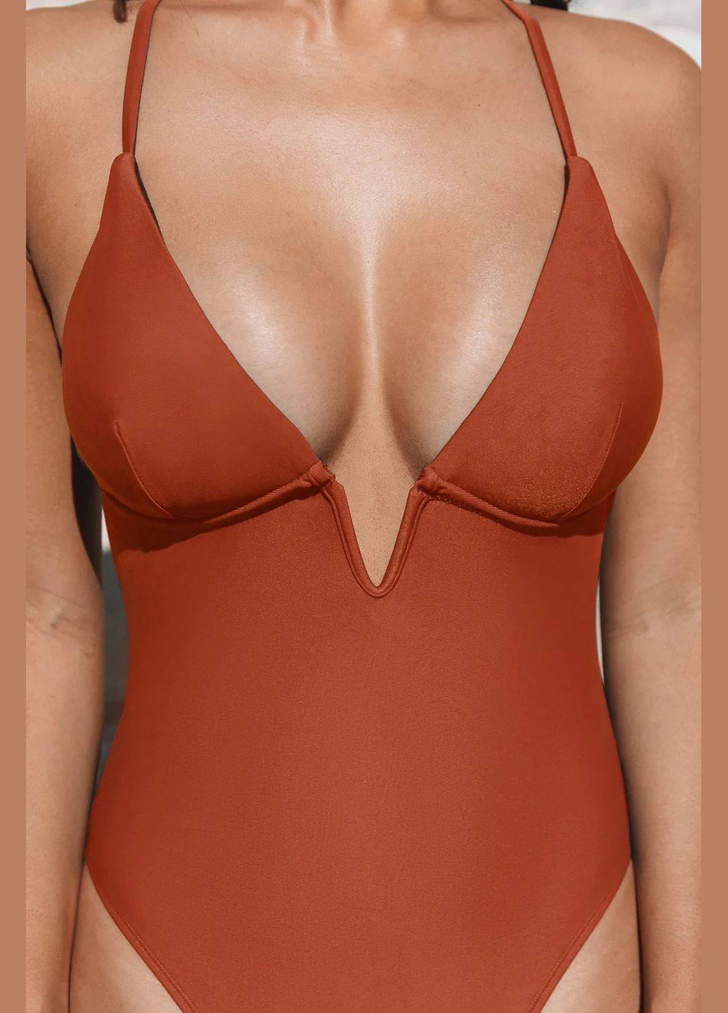 Терракотовый летний купальник CUPSHE