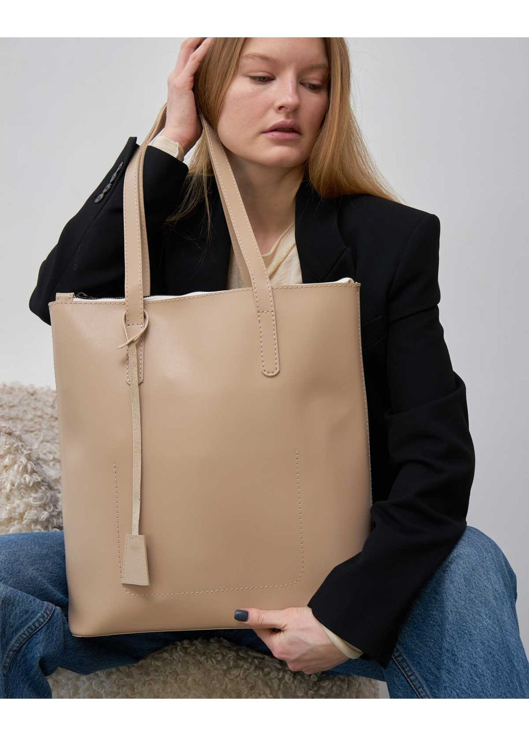 Женская сумка Венди бежевая экокожа для повседневного использования сумка через плечо ProDobro (367265136)