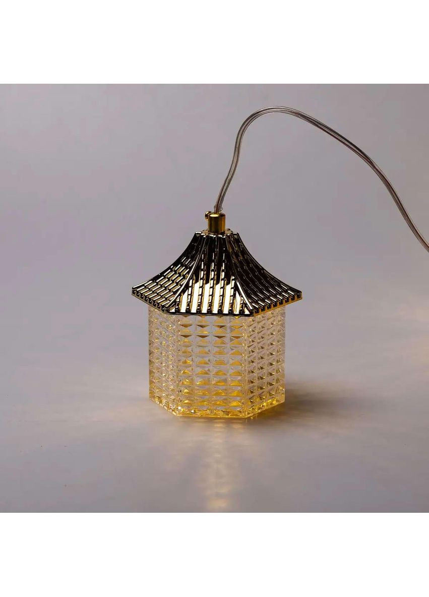 Гірлянда штора з фігурками Ліхтар 3 метри 6 ламп тепле жовте світло 6L3MLIG Garlando (370373202)