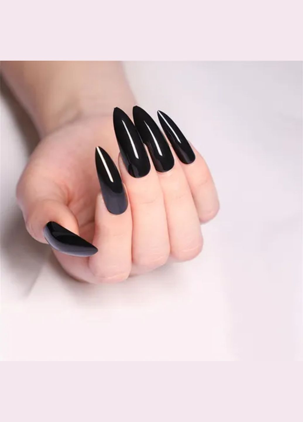 Накладные ногти в комплекте со скотчем - Black Nails (296576371)