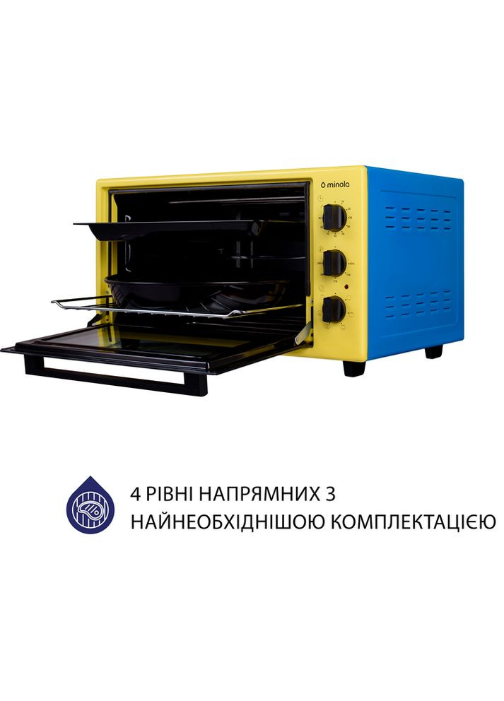Духовка FOET 3714 UA (желто-голубая) MINOLA (362214759)