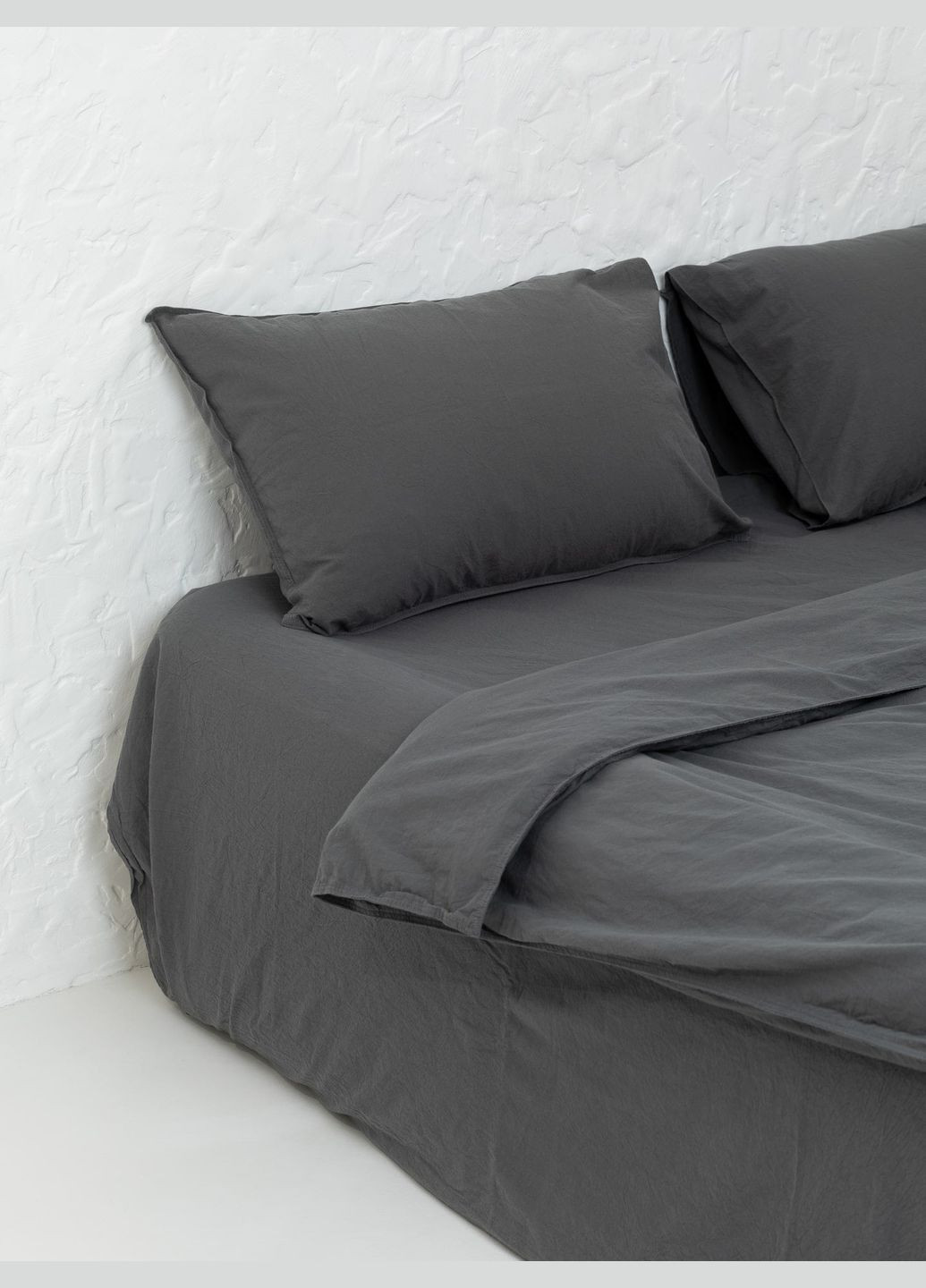 Комплект білизни із вареної бавовни Slate сімейний, Простирадло без резинки Leglo (300370720)