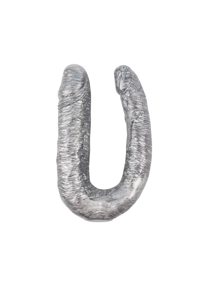 Фалоімітатор подвійний (двосторонній) Dark Muscle Dixie Normous, сріблястий Chisa (332052987)