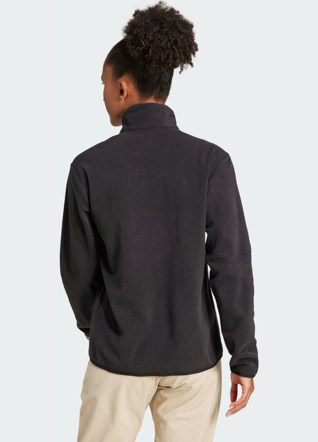 Чорна демісезонна флісова спортивна кофта multi essentials 1/2 zip adidas