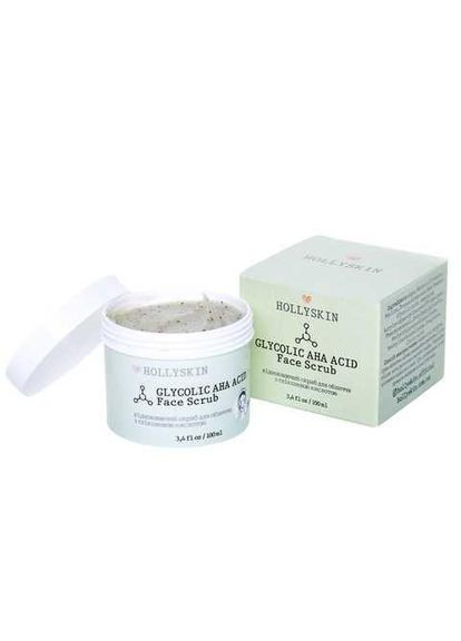 Скраб для лица с гликолевой кислотой Glycolic AHA Acid Face Scrub, 100 мл (4823109700727) Hollyskin (366822338)