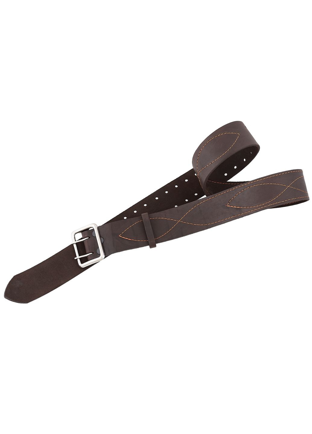 Ремінь 150 см "Портупея" поясний армійський портупейний офіцерський ремінь пояс (шкіряний, коричневий) Сварог (342375234)