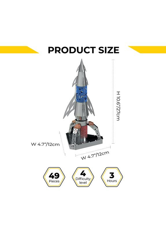 Коллекционная модель-конструктор Ad Astra механическая космическая ракета MT050 Metal Time (267507737)