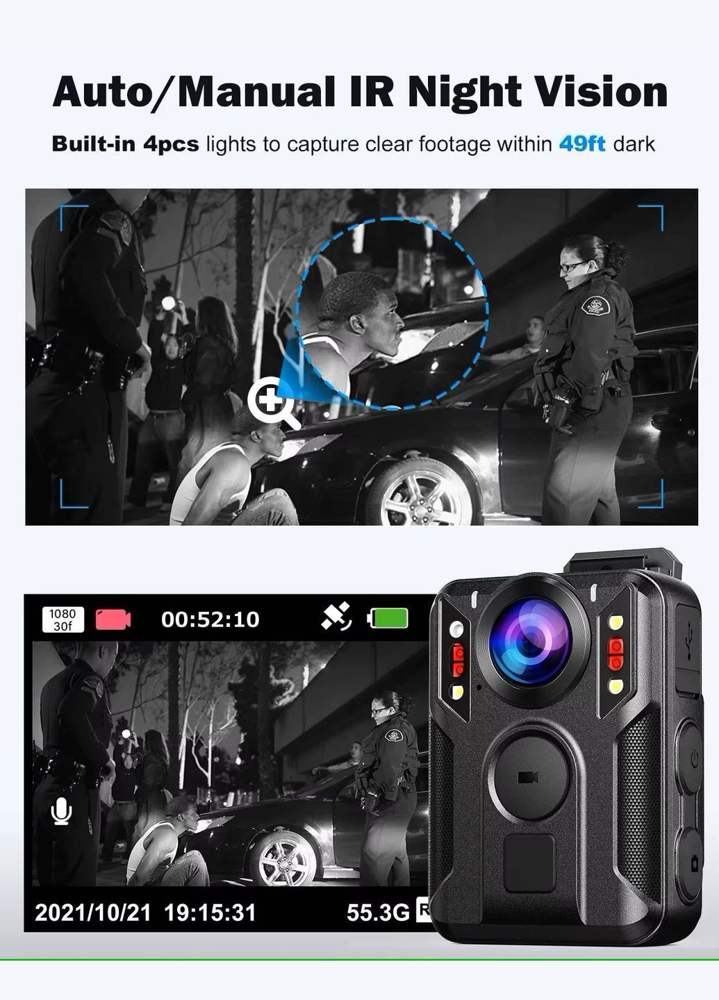 Боди камера M6, GPS, 64Gb (1332) Boblov (333832050)