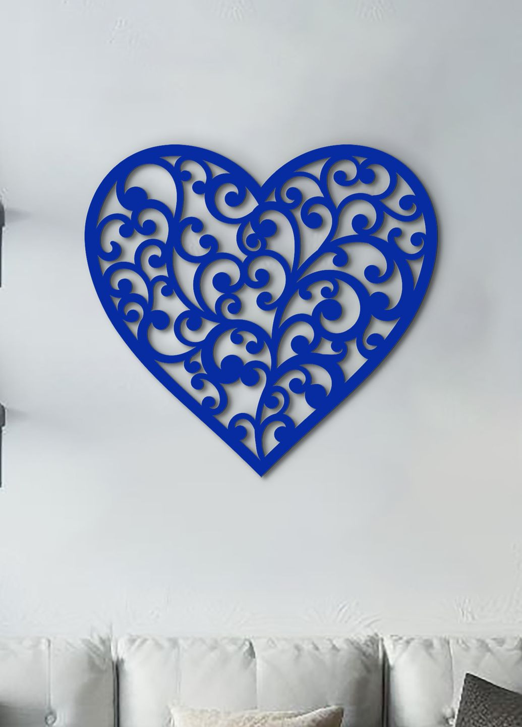 Декоративне панно з дерева, інтер'єрна картина на стіну "Любляче серце", оригінальний подарунок 70х75 см Woodyard (292112992)