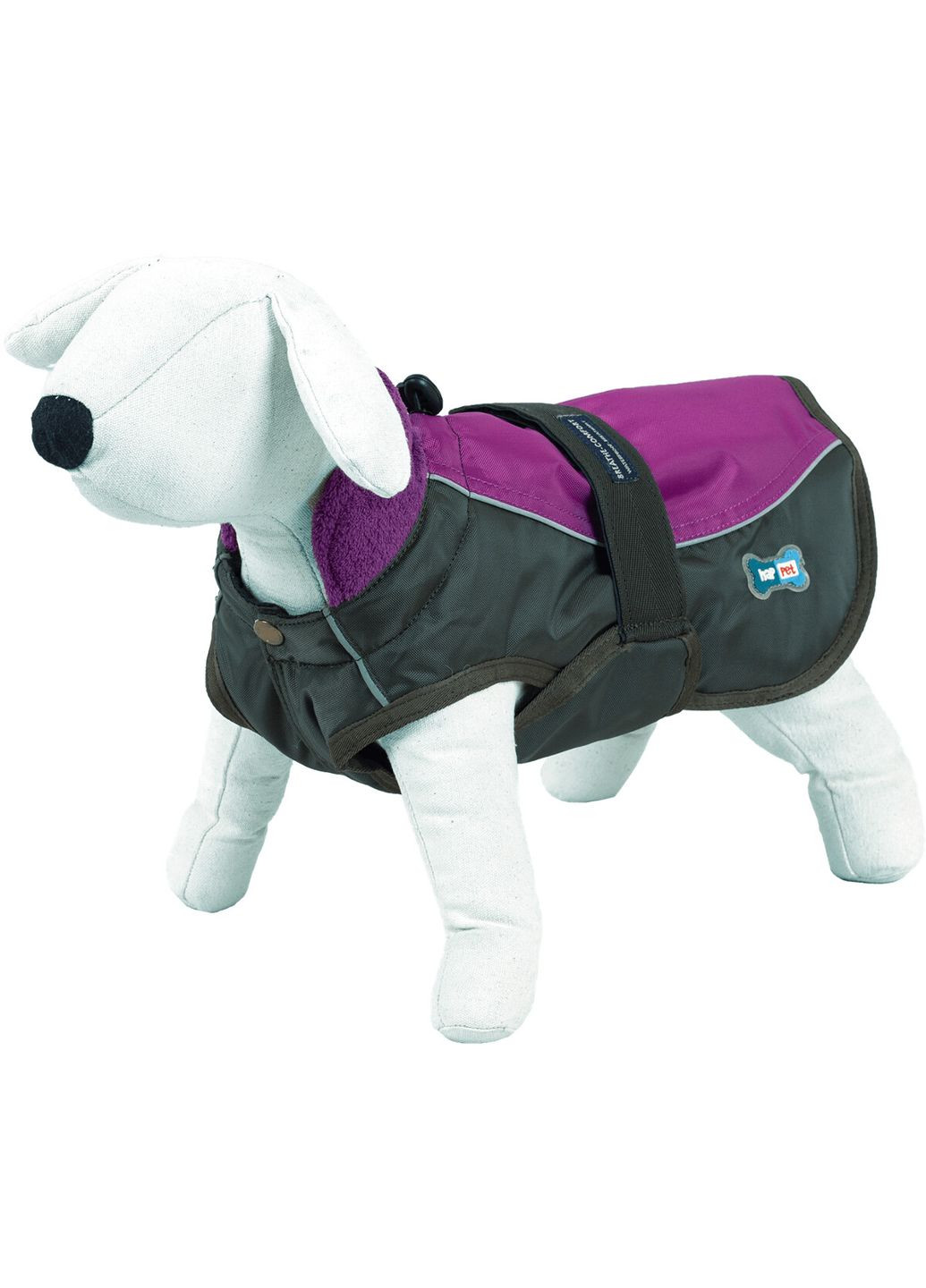 Пальто для собак з м'яким коміром, фліс, фіолетовий, XL, 65см Happet (357074915)