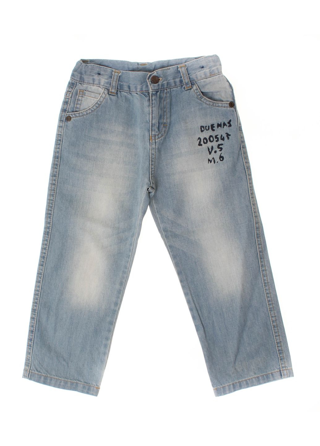 Голубые демисезонные брюки джинсовые 012551 Aziz Bebe