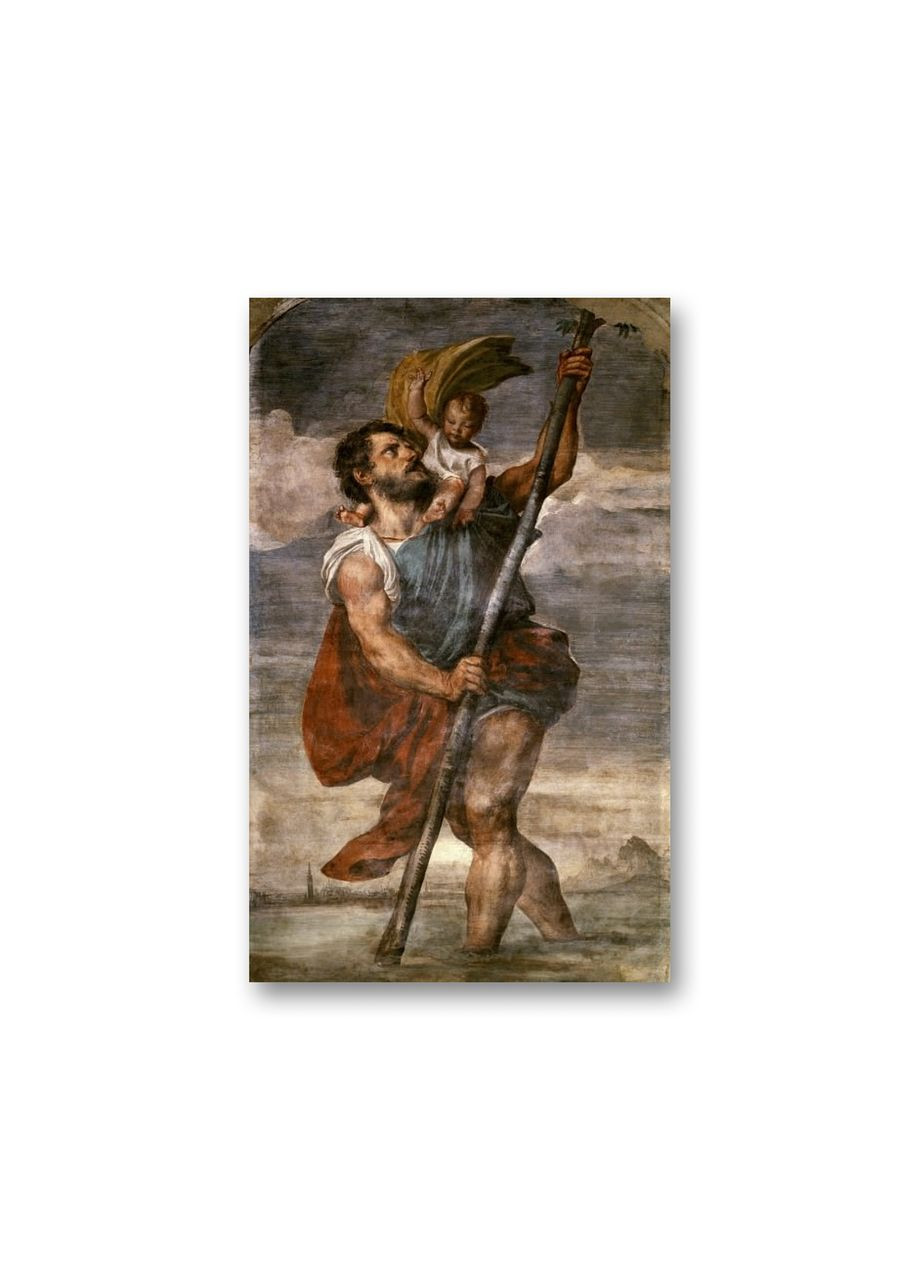 Печать на холсте Святой Христофор Тициан Вечеллио 20x30 No Brand (346494231)